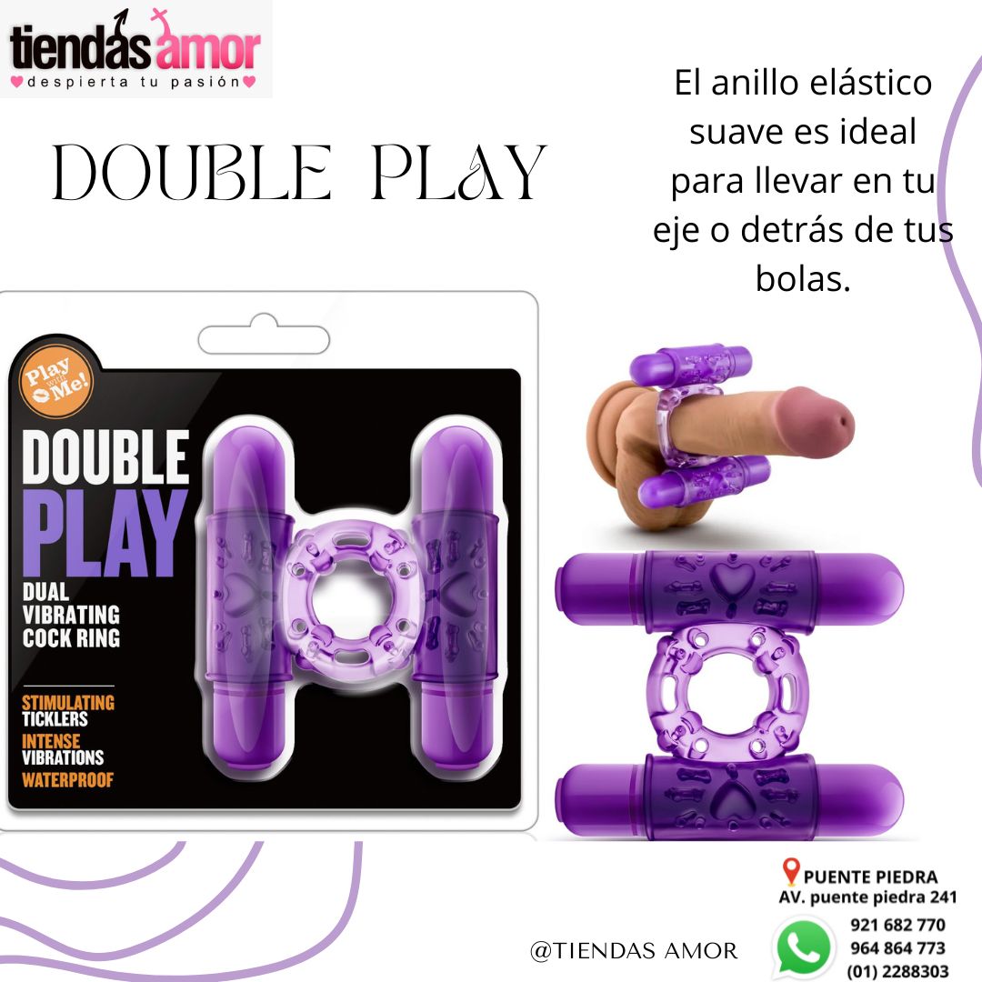 ANILLO CON VIBRACION DE DOBLE BALA DOUBLE PLAY